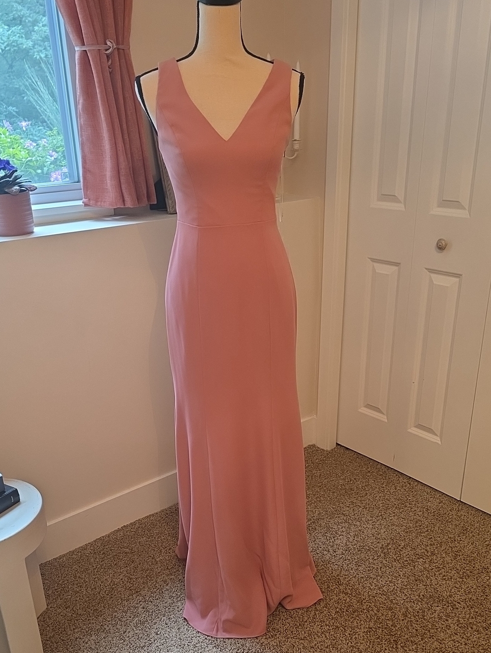 Bella Bridesmaids Desert Rose V-Neck Sleeveless Maxi Gown